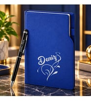 BK Gift Kişiye Özel 374 Termo Deri Tarihli Ajanda & Siyah Touch Pen Tükenmez Kalem-5