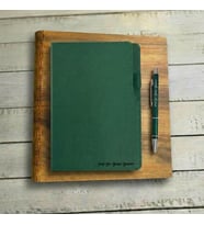 Kişiye Özel Kutu-Deri Defter- Metal Tükenmez Kalem