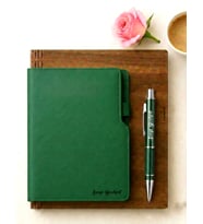 Kişiye Özel Kutu-Deri Defter- Metal Tükenmez Kalem
