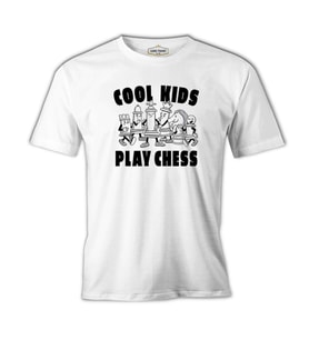 Cool Kids Play Chess Beyaz Erkek Tshirt