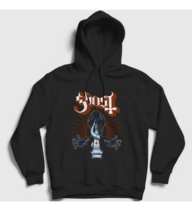 Presmono Unisex Siyah Argentina Ghost Kapüşonlu Sweatshirt 51632tt