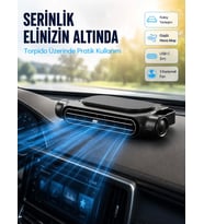 Araç Koltuk Başlığı Soğutucu Fan USB Şarjlı 3 Kademeli Sessiz Boyun Serinletici