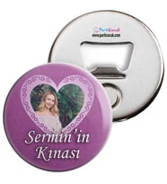 Kişiye Özel Resimli İsimli Kına Magnet Açacak 24 Adet