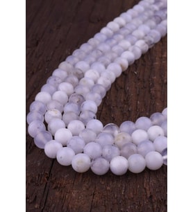 6 MM Beyaz Opal Taşı Dizi - DZ4058