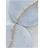 Çelik Gold Taşlı Boru Bileklik