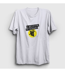 Presmono Unisex Beyaz Logo V2 5 Seconds Of Summer T-Shirt 383617tt (Beyaz)