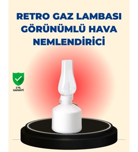 Kablosuz Retro Buhar Makinesi Gaz Lambası Tasarım Ledli Difüzör