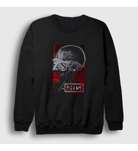 Presmono Unisex Siyah Poster Rock Nin Nine Inch Nails Sweatshirt 487030tt
