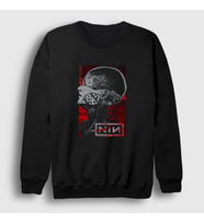 Presmono Unisex Siyah Poster Rock Nin Nine Inch Nails Sweatshirt 487030tt