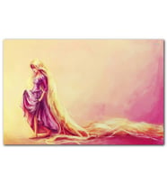 Cakatablo Rapunzel Ve Uzun Sarı Saçları MDF Tablo
