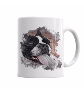 Frenchies Pug  Köpek Kupa Bardak Porselen