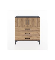 Arges Şifonyer 2 Raflı 3 Çekmeceli 2 Kapaklı 88x30x96 Antrasit-Çam