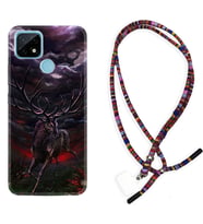 Realme C11 C21 C21Y C25Y C11 2021 Kılıf Boyun Asklı Rasta Silikon Dark Deer 1786