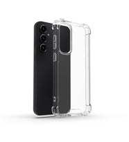 Coverzone Galaxy S24 FE ile uyumlu K?l?f Z-Nitro Anti Shock Silikon Kapak Kamera Korumal? Anti?ok Airbag K�?e Korumal? Silikon ?effaf K?l?f