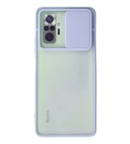 Durukar® Redmi Note 10 Pro Kılıf Palm Buzlu Kamera Sürgülü Silikon - Lila