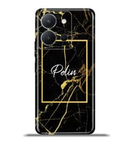 Vivo Y36 Kapak HD Renkli Dizayn Silikon Kılıf Kişiye Özel İsim - Som Mermer