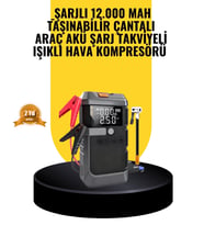Işıklı Hava Kompresörlü Taşınabilir Akü Takviye Ünitesi