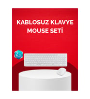 Tam Boy Kablosuz Klavye Mouse Seti Gelişmiş Bağlantı Özelliği ve Sessiz Tuşlar