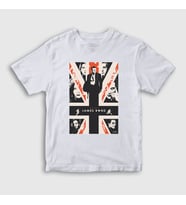 Presmono Unisex Çocuk Beyaz Daniel Craig Film James Bond T-Shirt 257597tt (Beyaz)
