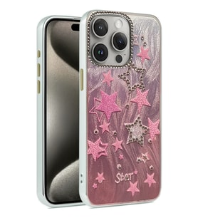 Newface Apple iPhone 14 Pro Kılıf Blade Aynalı Desenli Kapak - Desen 7