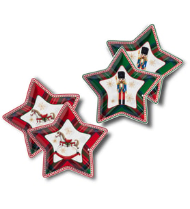 Korkmaz Jolly Collection 4lü Yıldız Çerezlik A640-06 (Beyaz)