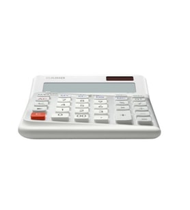 Casio DE-12E-WE Beyaz 12 Hane Masa Üstü Ergonomik Tuşlu Hesap Makinesi