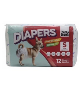 Dog Choice Diapers Köpek Bağlama Bezi S Boy 12’li Paket Erkek Köpek İçin Hijyen Bezi
