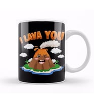 Funny I Lava You Volcano Valentine's Day Pun Kupa Bardak Porselen