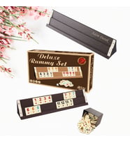 KİŞİYE ÖZEL  İSİM BASKILI DELUXE AHŞAP OKEY TAKIMI-KOYU RENK