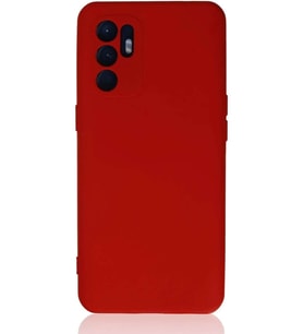 Reno 6 Kılıf Nano içi Kadife Silikon - Kırmızı