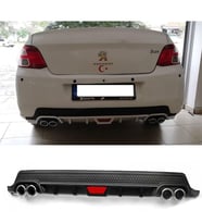 Peugeot 301 Siyah Difüzör Difizör Yuvarlak Egzoz Görünüm Kulaklı Tip