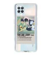 Oppo Reno 4 Lite Uyumlu Tom ve Jerry Desenli Şeffaf Telefon Kılıfı