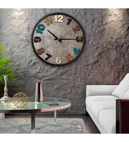 Stone Kanvas (Ahşap) Duvar Saati - 50 cm