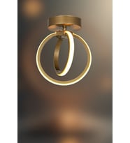Helior Sarkıt Led Avize - Oturma Odası, Salon, Mutfak Uyumlu Ledli Avize (Eskitme Altın)
