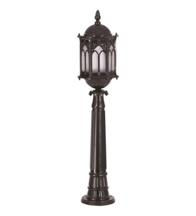 AVONNI BSU-68051-BSY-M4-OP Siyah Boyalı Dış Mekan Aydınlatma E27 Aluminyum Polikarbon Cam 15cm