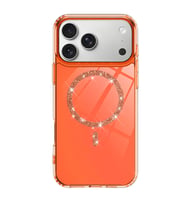 iPhone 17 Pro Max Live Diamond Magsafe Kapak - Turuncu