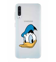 Samsung Galaxy A50  Kapak Donald Duck Tasarımlı Şeffaf Silikon Kılıf