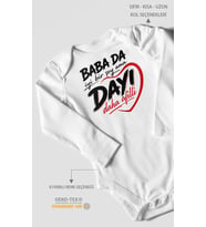 Babaya özel Uzun Kollu Bebek Body %100 Pamuk
