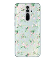 Redmi Note 8 Pro Uyumlu Çiçek Desenli Şeffaf Telefon Kılıfı