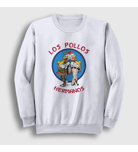 Presmono Unisex Beyaz Los Pollos Hermanos Breaking Bad Sweatshirt 406771tt (Beyaz)