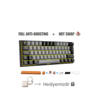 Mini T9 Türkçe Q Mekanik Klavye Red Switch Gamer Oyuncu Klavyesi