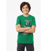 Erkek Çocuk %100 Pamuk T-Shirt-KayKay Baskılı-12-16 Yaş 12526 MODANINO (Yeşil)