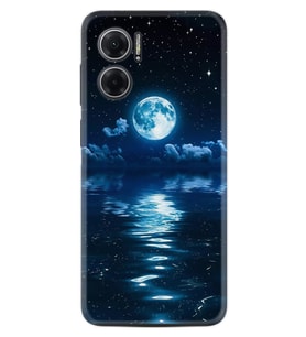 Xiaomi Redmi Note 11E Kılıf Resimli Desenli Baskılı Silikon Night Moon 1133