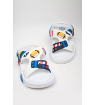 Günlük Unisex Çocuk Sandalet Esnek Kaymaz Taban Yazlık Ev Okul Kreş Ayakkabı PS940-PS955 (Beyaz - Lacivert)