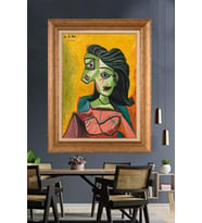 Altın Varaklı  Çerçeveli Paspartulu Tablo ndd1211 (Gold)
