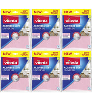 Vileda Actifibre Soft Universal New Soft Touch (Paket içi 2 Li) (6 Lı Set)