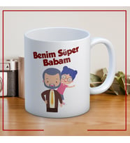 Benim Süper Babam Baskılı Babalar Günü Kupa Bardak Kahve Kupa Bardak-Mod3