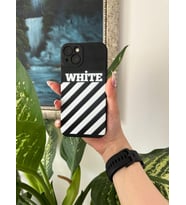 Kabartmalı Parlak White Tasarımlı Iphone Telefon Kılıfı