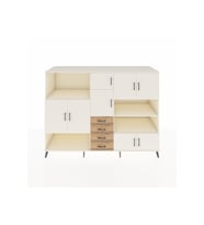 Kronos Dolap 9 Raflı 4 Çekmeceli 8 Kapaklı 220x59x163 Aytaşı-Aytaşı/Çam