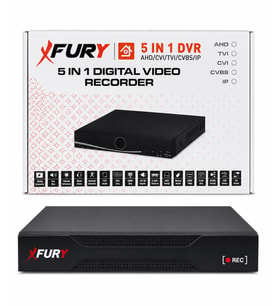 FURY 7 Kameralı 5MP Lens 1080P 6 Warm LED Renkli Gece Görüşlü Güvenlik Kamera Sistemi 500GB 1606